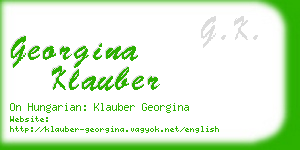 georgina klauber business card